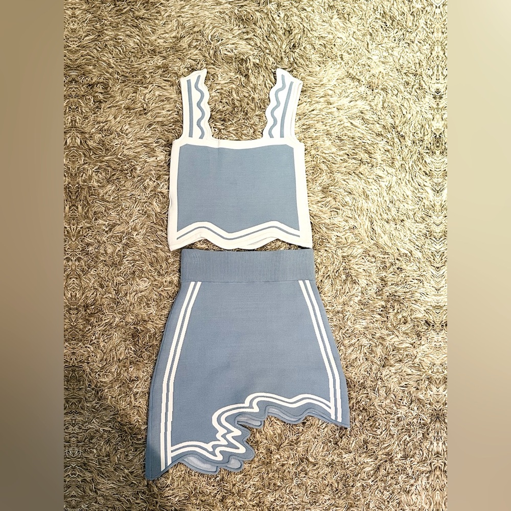 Worn once, in stellar condition PH5 wavy Asymmetrical set!! In baby blue.